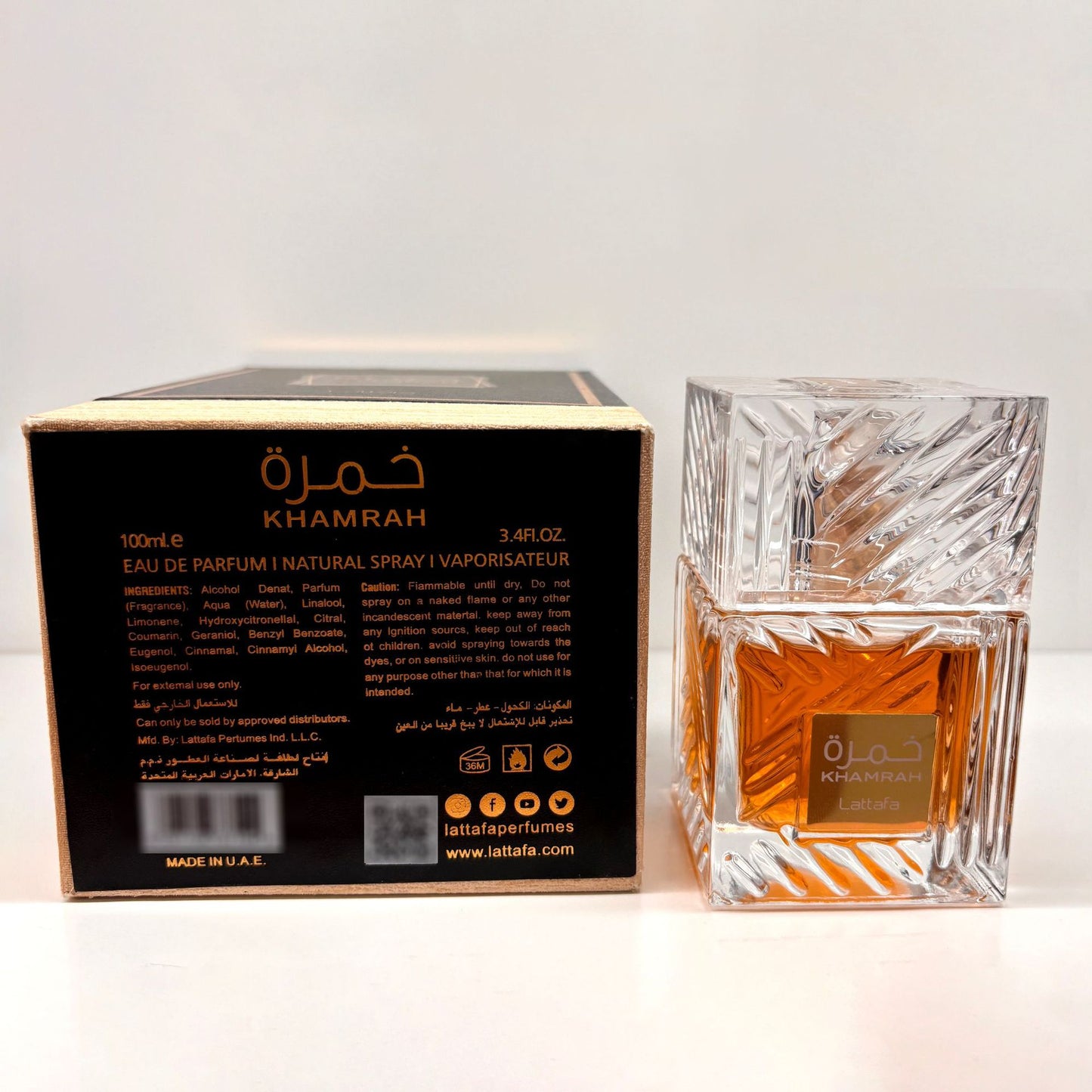 Lattafa/KHAMRAH/EDP,Men's perfume,Long-lasting fragrance,woody fragrance