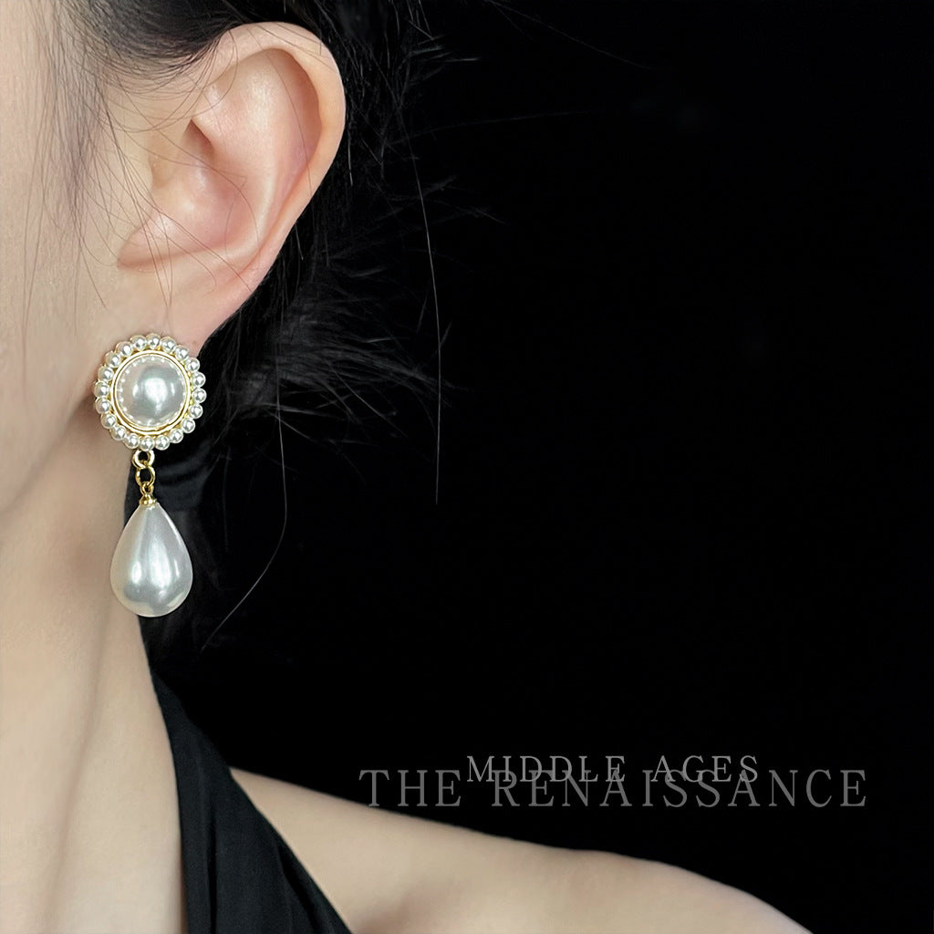 #LUNA-01 Baroque Pearl & Floral Earrings – Vintage French Palace Luxury with a Modern Twist