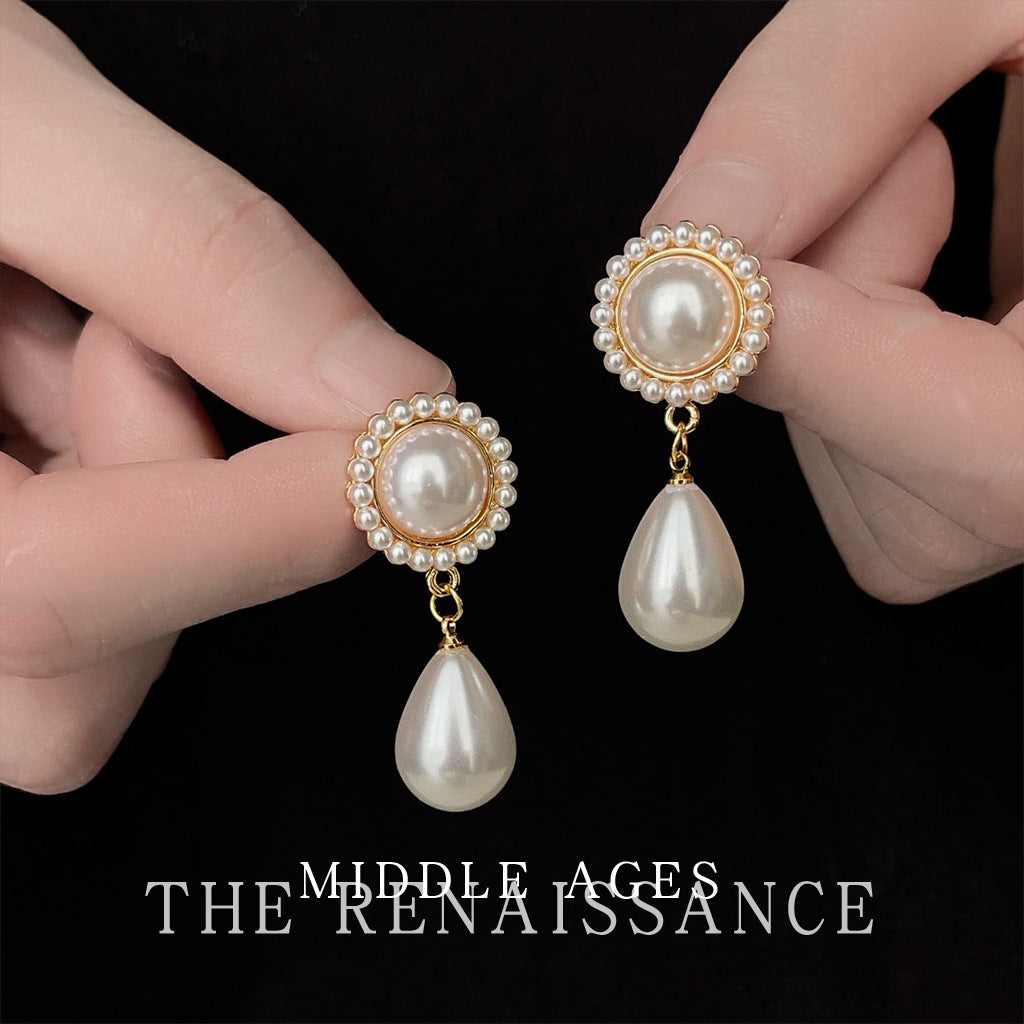 #LUNA-01 Baroque Pearl & Floral Earrings – Vintage French Palace Luxury with a Modern Twist