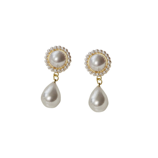 #LUNA-01 Baroque Pearl & Floral Earrings – Vintage French Palace Luxury with a Modern Twist