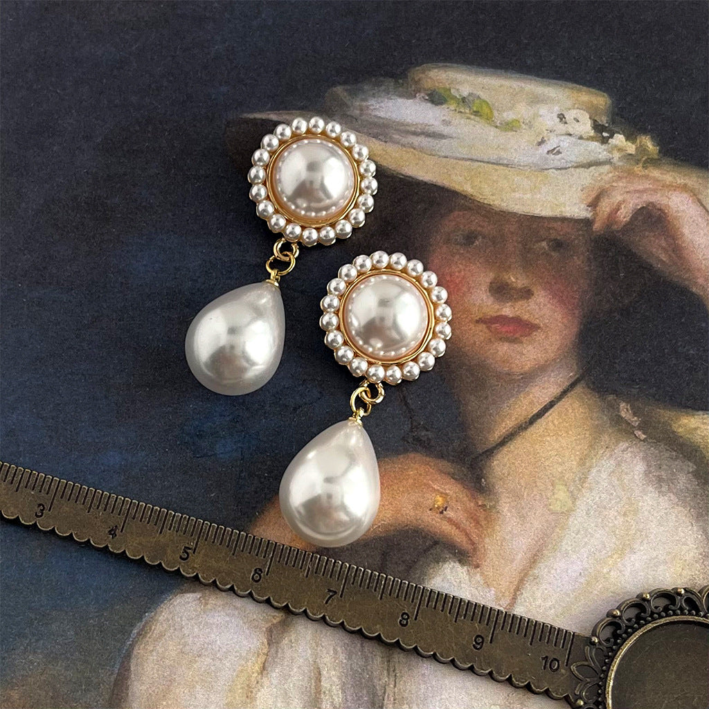 #LUNA-01 Baroque Pearl & Floral Earrings – Vintage French Palace Luxury with a Modern Twist